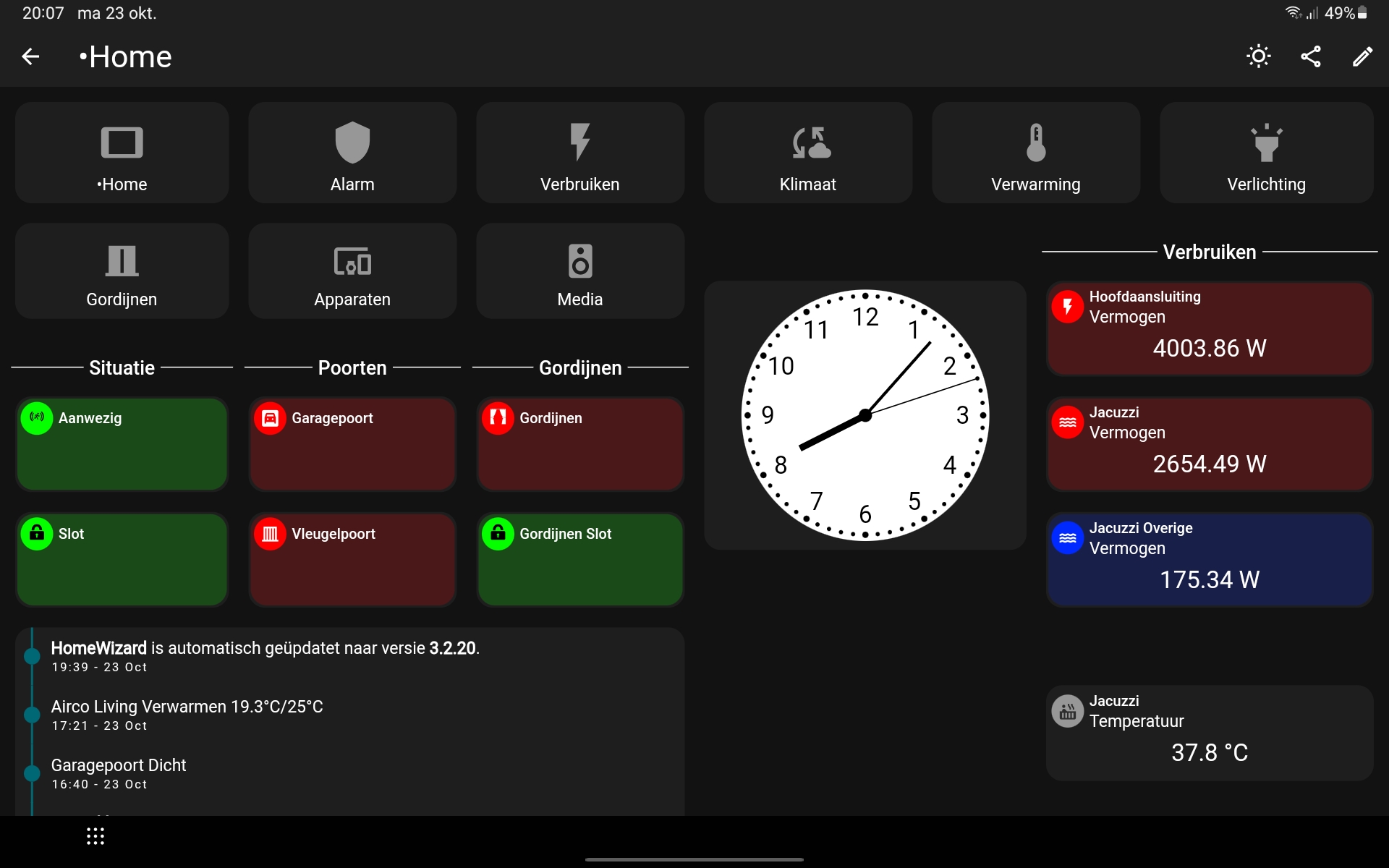Wall mounted Homescreen