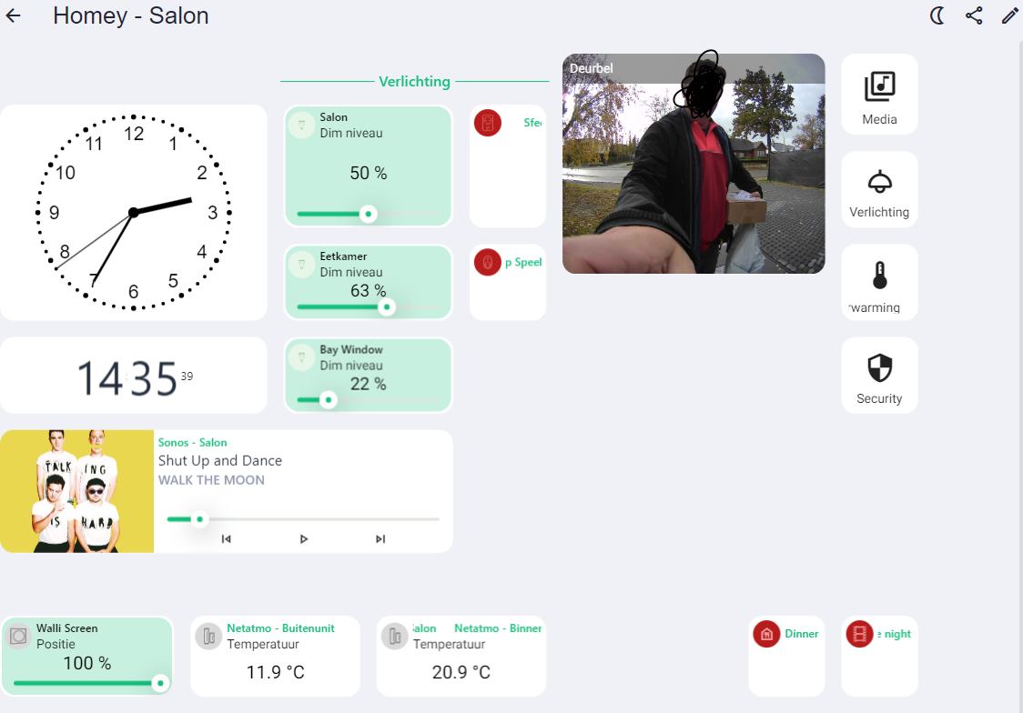 Main Dashboard - living room