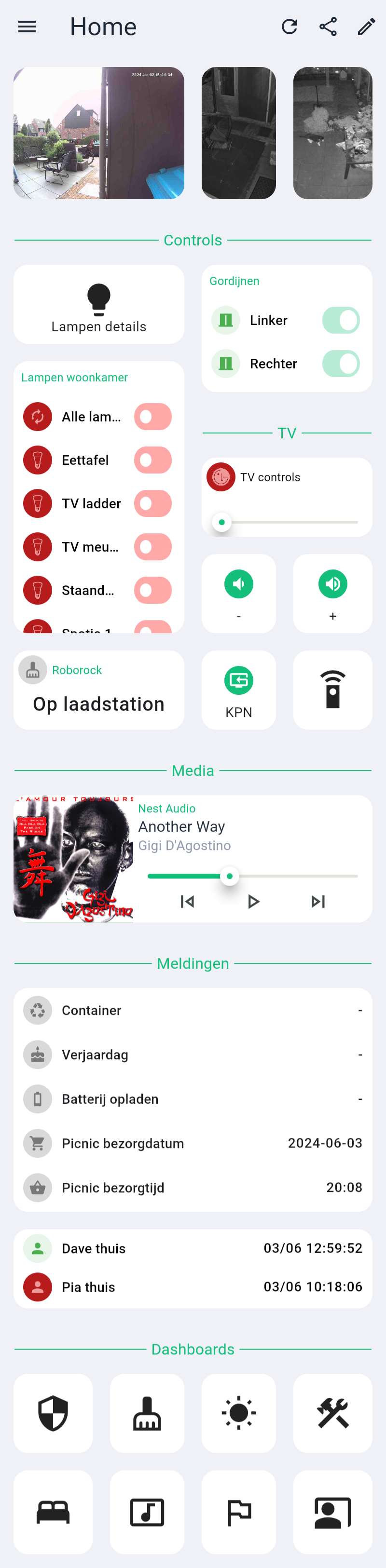Main dash on a phone